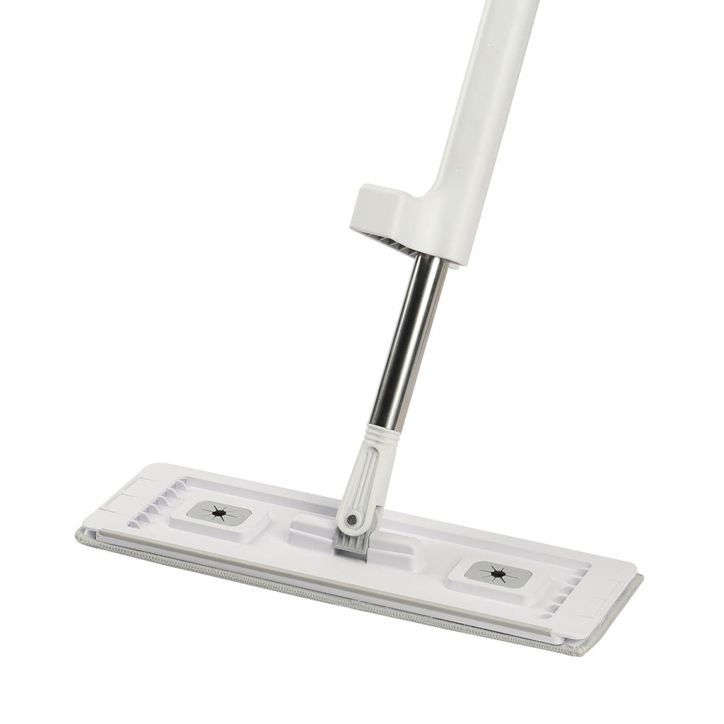 Self-Wringing Flat Mop, Microfiber Cleaner with 4 Reusable Washable Pads, Wet Dry Cleaning, Stainless Steel Handle for Hardwood Laminate Tile Vinyl