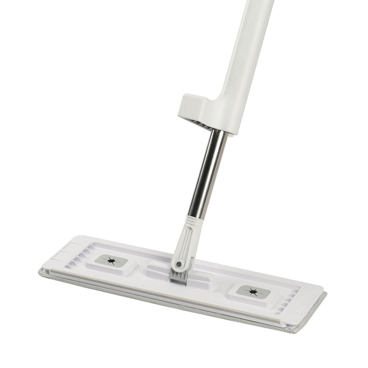 Self-Wringing Flat Mop, Microfiber Cleaner with 4 Reusable Washable Pads, Wet Dry Cleaning, Stainless Steel Handle for Hardwood Laminate Tile Vinyl