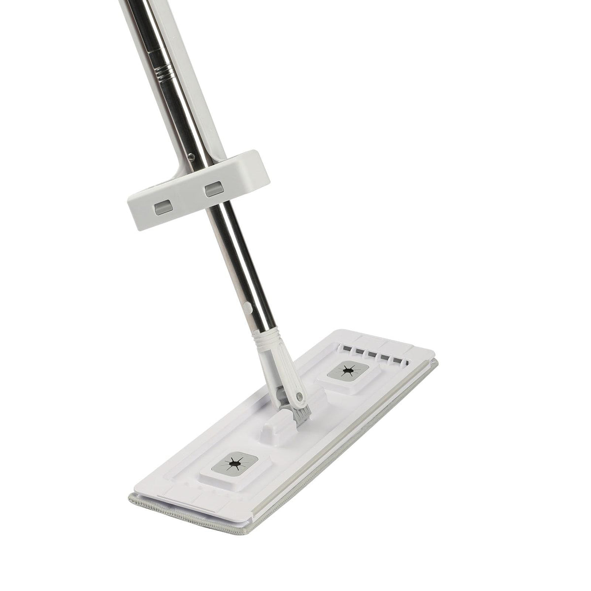 Self-Wringing Flat Mop, Microfiber Cleaner with 4 Reusable Washable Pads, Wet Dry Cleaning, Stainless Steel Handle for Hardwood Laminate Tile Vinyl