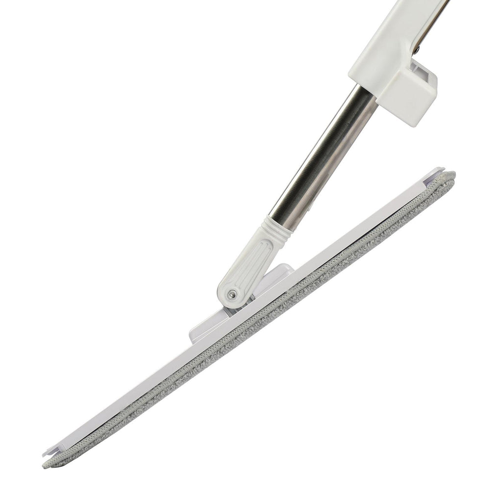 Self-Wringing Flat Mop, Microfiber Cleaner with 4 Reusable Washable Pads, Wet Dry Cleaning, Stainless Steel Handle for Hardwood Laminate Tile Vinyl