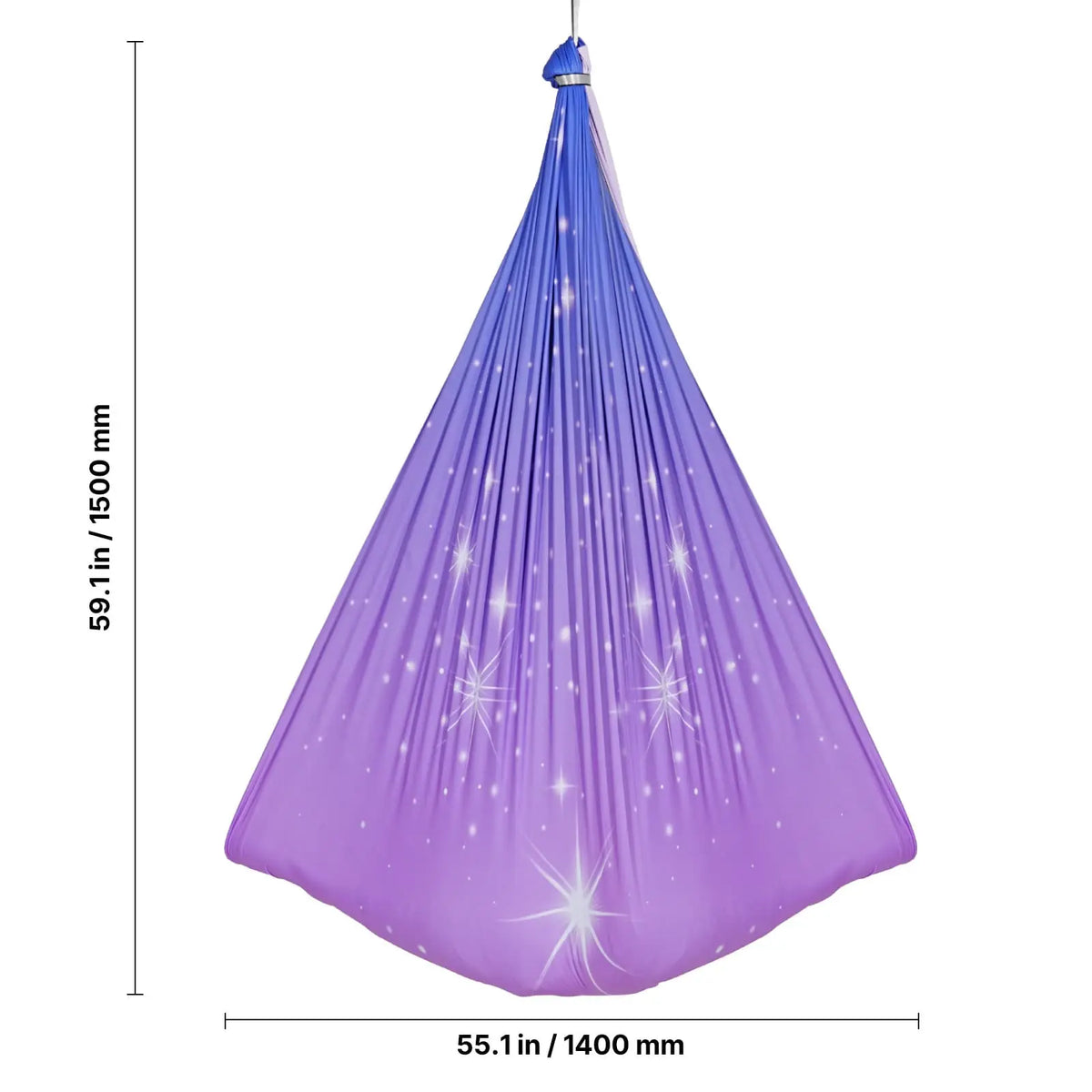 Dual-Layer Fabric Sensory Swing, 360° Swivel Hanger, Indoor Outdoor Calming Compression, Kids & Adults, 300 lbs, Adjustable Ceiling Aerial Swing