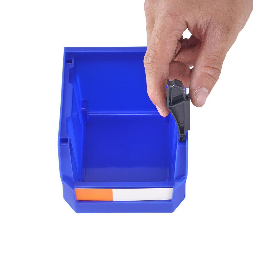 Plastic Storage Bin, 5x4x3", Hanging Stackable Organizer, Blue/Red, 24-Pack, Heavy Duty Containers for Closet, Kitchen, Office, Pantry