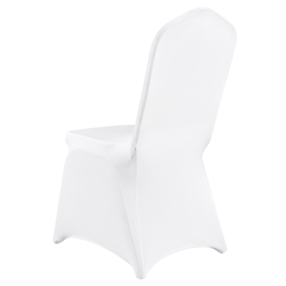 12 PCS White Stretch Spandex Folding Chair Covers, Universal Fitted Washable Slipcovers for Wedding, Party, Banquet, Holiday, Celebration, Dining