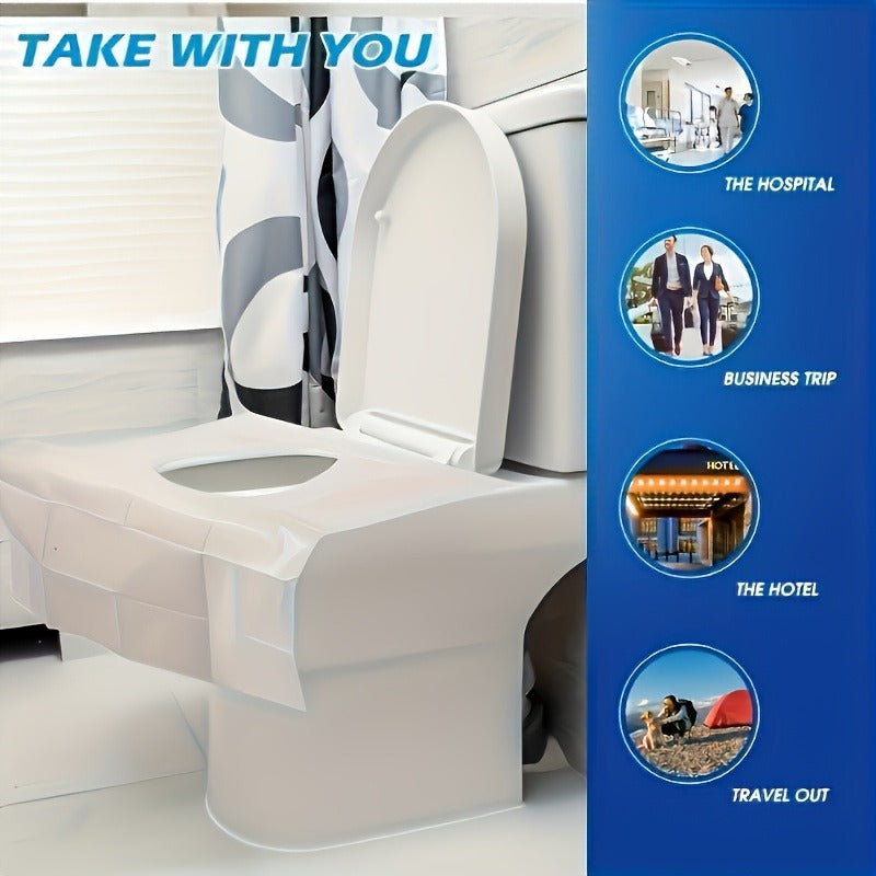 Disposable Flushable Toilet Seat Covers, Extra Large Portable Paper Toilet Seat Liners for Travel, Hotel, Hospital & Public Restrooms