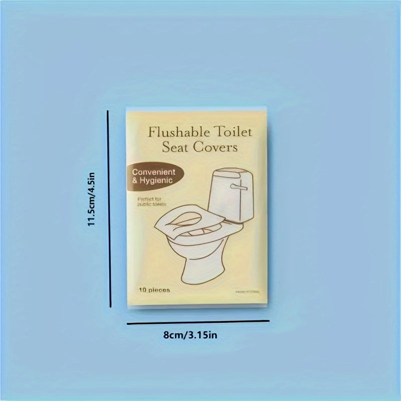 Disposable Flushable Toilet Seat Covers, Extra Large Portable Paper Toilet Seat Liners for Travel, Hotel, Hospital & Public Restrooms