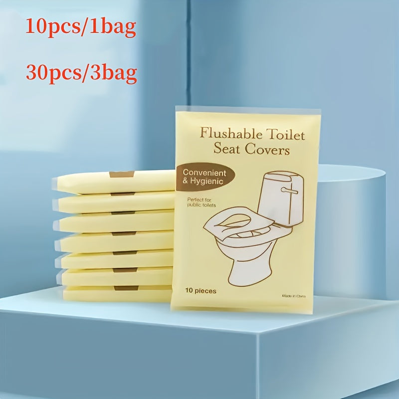 Disposable Flushable Toilet Seat Covers, Extra Large Portable Paper Toilet Seat Liners for Travel, Hotel, Hospital & Public Restrooms