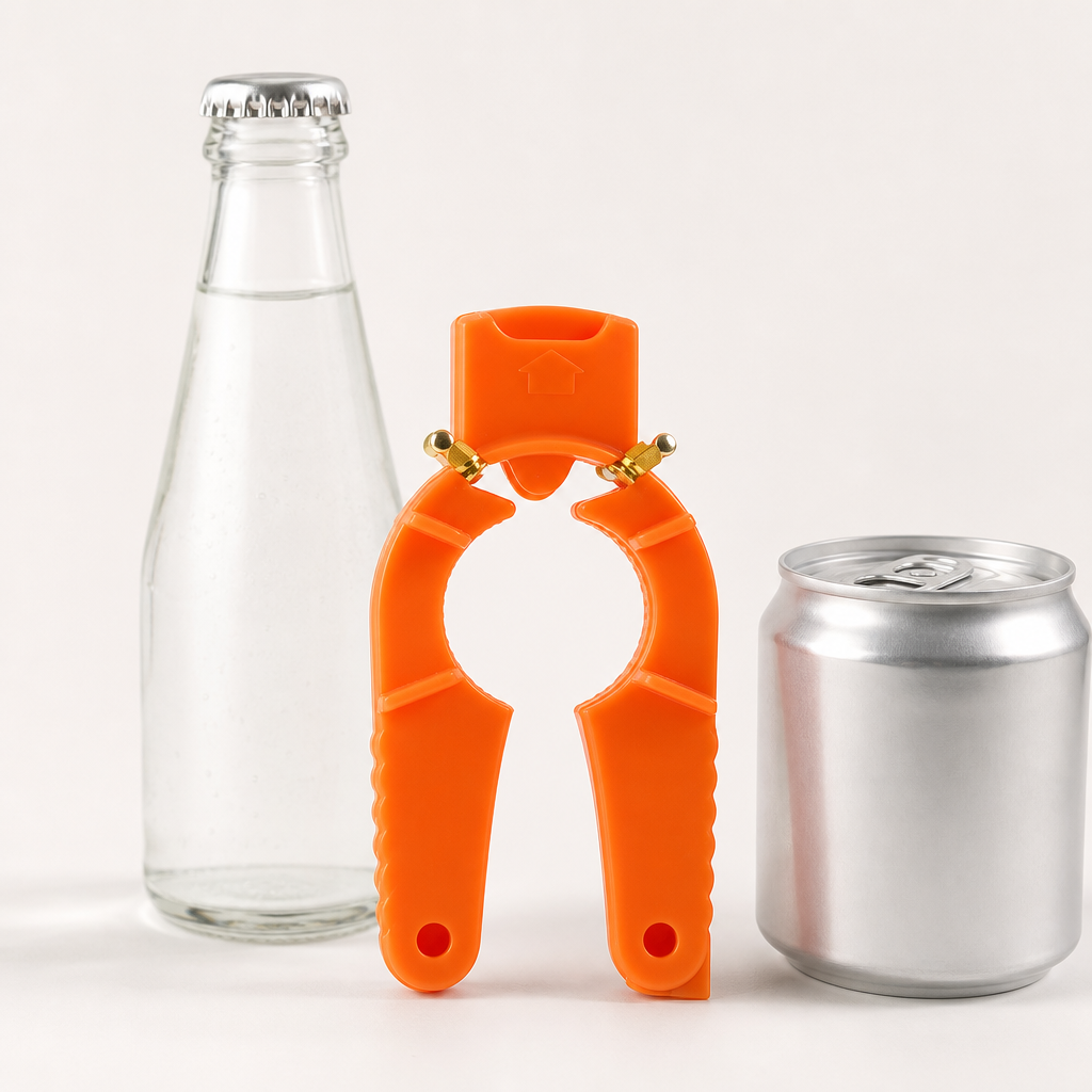 2-in-1 Bottle Opener, Beer Cap Opener and Pull-Tab Can Opener, Easy Grip Jar Opener for Arthritis Seniors Weak Hands, Kitchen Gadget