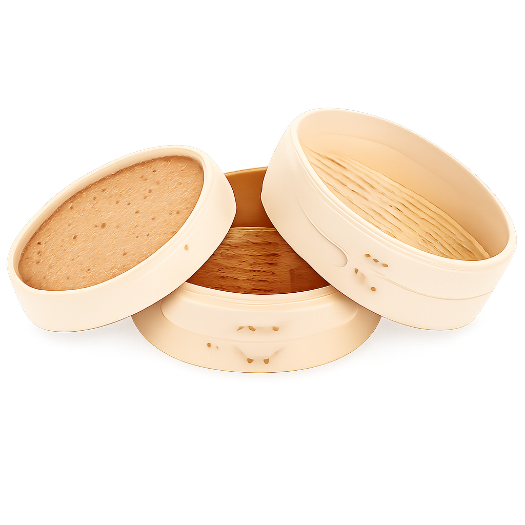 2 Tier Bamboo Steamer Basket, 11 Inch Natural Chinese Steamer for Cooking Dumplings Dim Sum Vegetables Fish, with Lid for Home Kitchen
