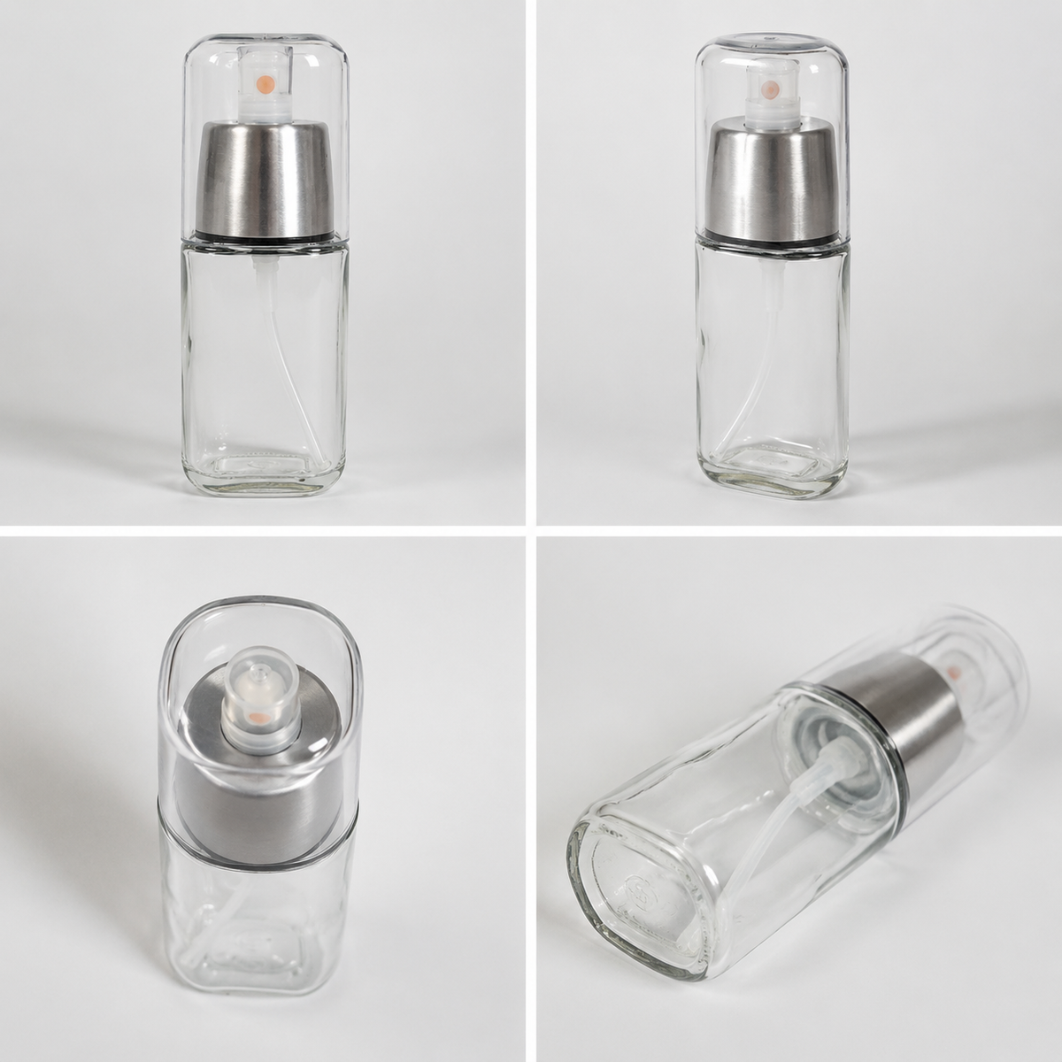 Glass Oil Sprayer Bottle with Stainless Steel Nozzle, Fine Mist Cooking Oil Dispenser for Air Fryer, Grilling, Baking & Salad
