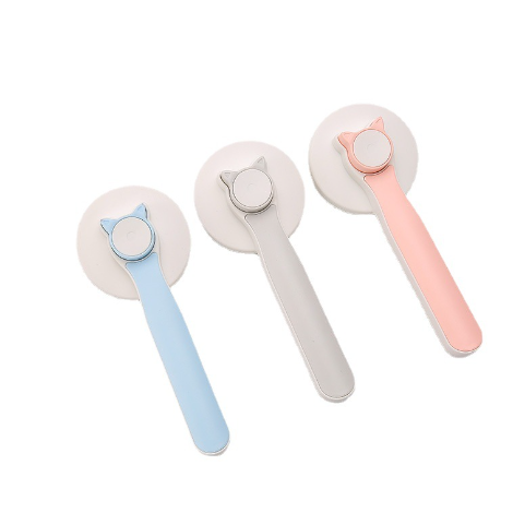 Self Cleaning Cat Brush for Shedding, Cute Cat Ear Slicker Grooming Brush, Gentle Pet Deshedding Brush for Cats Dogs
