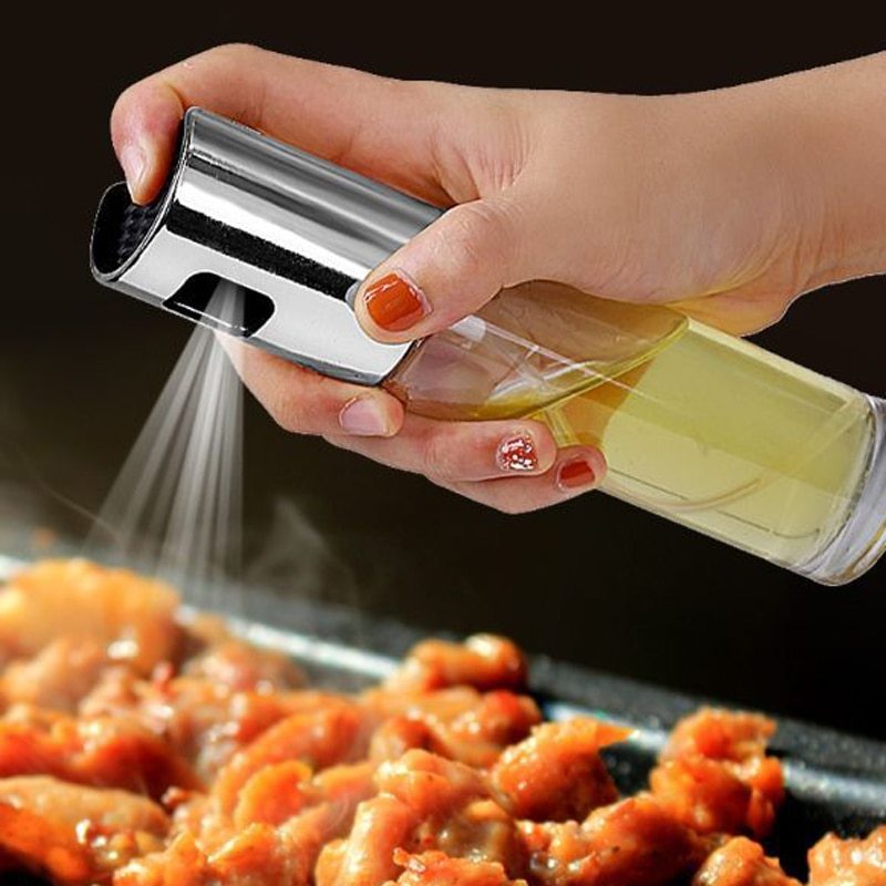 Cooking Oil Sprayer Bottle, Refillable Kitchen Oil Mister for Cooking, Baking, BBQ and Salad