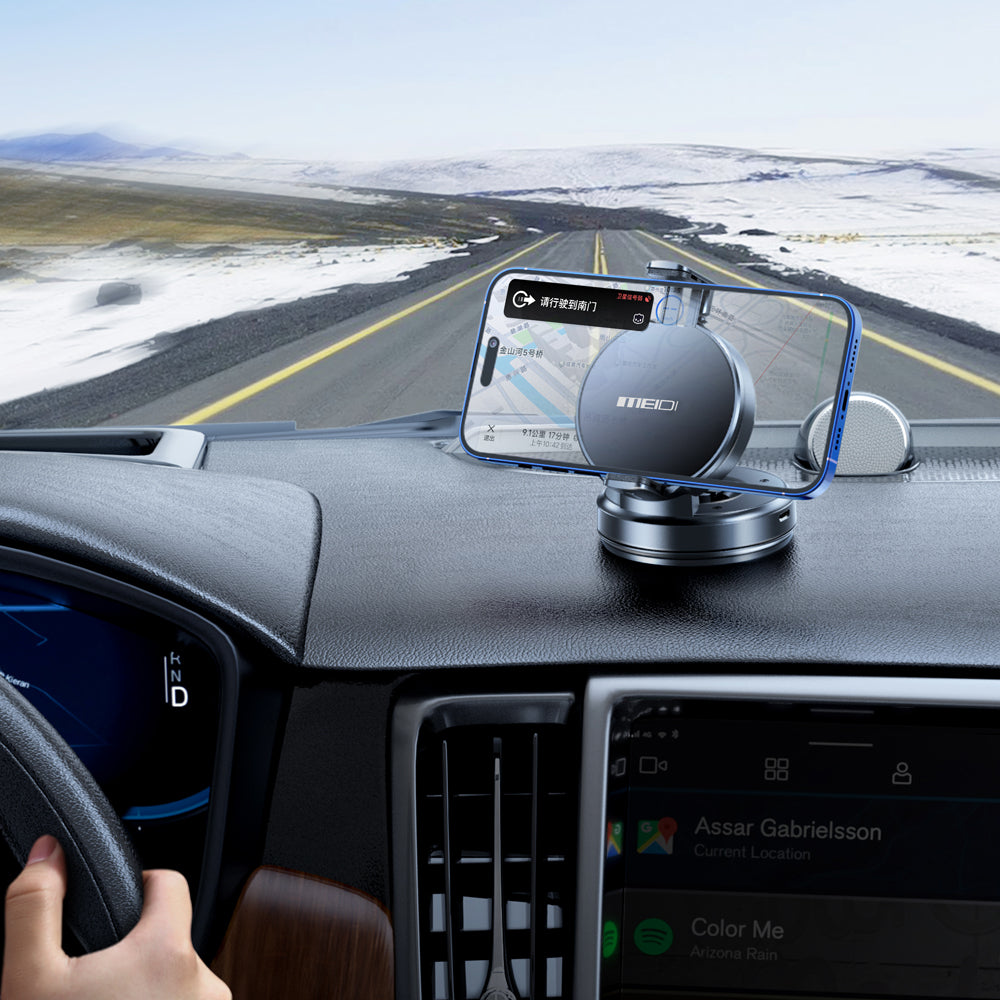 Dashboard Phone Holder for Car, Car Phone Holder 360 Degree Rotation with Strong Suction Base, One-Hand Operation Cell Phone Holder, Adjustable Car Phone Stand Compatible with iPhone, Samsung a