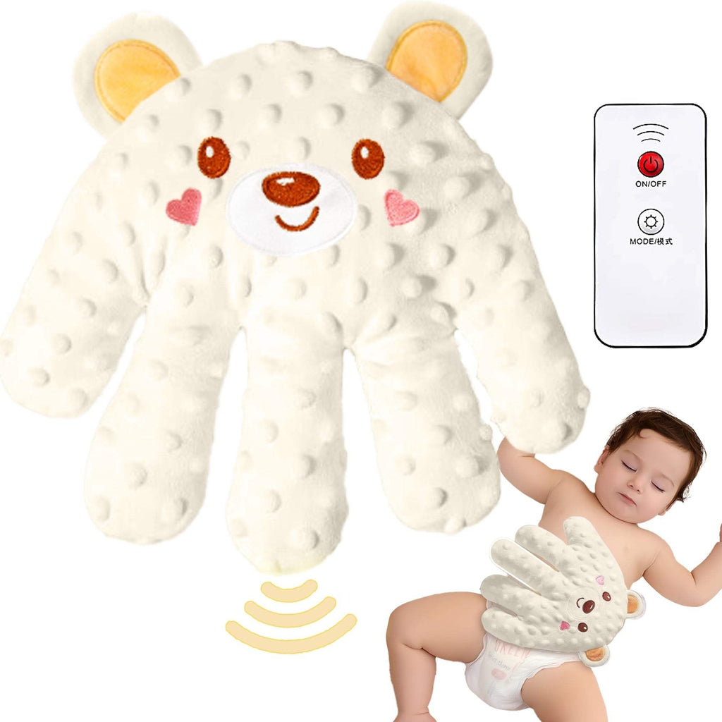 AEELLEEA Electric Soothing Patting Hand Pillow Red Bean Filling Removable Washable Minky Dot Mesh Sleep Aid Toy With Remote Control