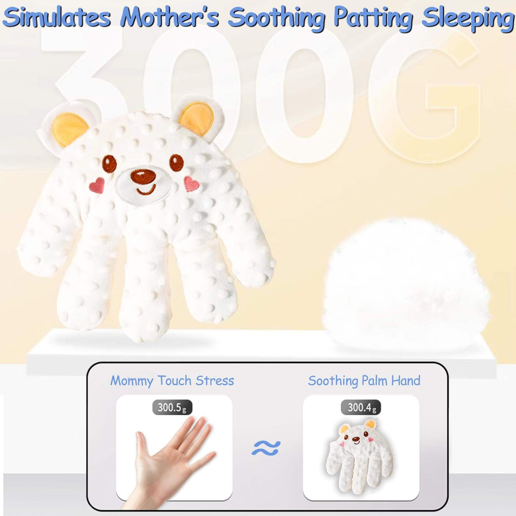 AEELLEEA Electric Soothing Patting Hand Pillow Red Bean Filling Removable Washable Minky Dot Mesh Sleep Aid Toy With Remote Control