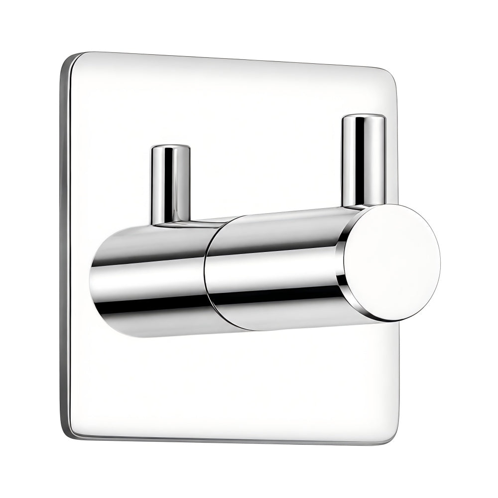 Self-Adhesive Stainless Steel Wall Hook, 1.77" Square Adhesive Towel Hook for Bathroom & Kitchen, Chrome