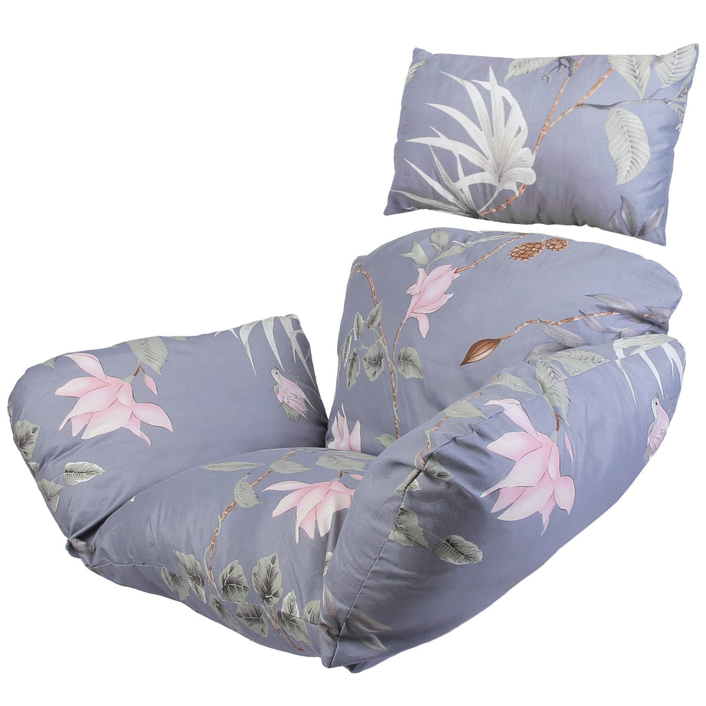 Hanging Egg Chair Cushion with Head Pillow, Thick Hollow Cotton Replacement Pad, Removable Washable Polyester Cover for Indoor Outdoor Wicker Swing Chair