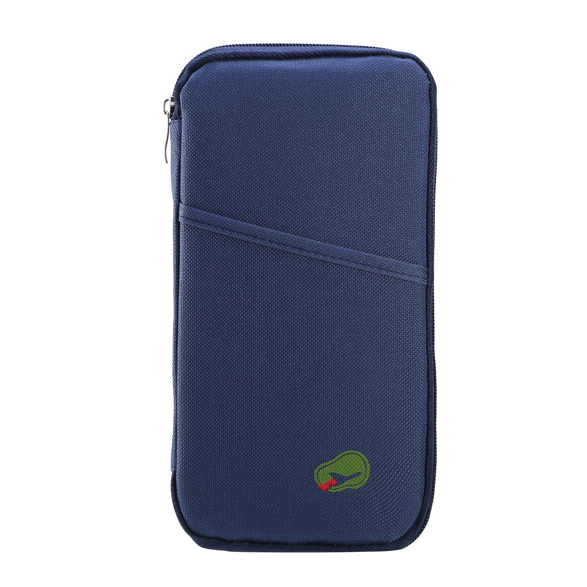 Passport Holder Travel Wallet, Navy Blue Document Organizer for Women Men, Passport Wallet with Card Slots, Zipper Case for Boarding Passes Cards Cash