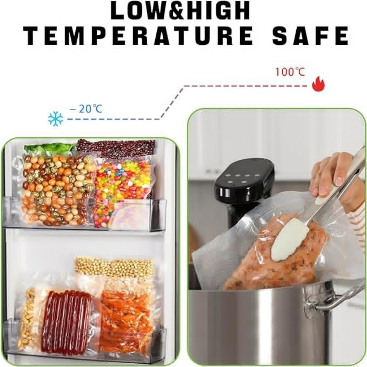AEELLEEA Vacuum Sealer Bags Rolls, 5 Rolls, 7-Layer Coextruded Food Vacuum Bags, Multiple Sizes 4.7-11in ×196.85in, BPA Free