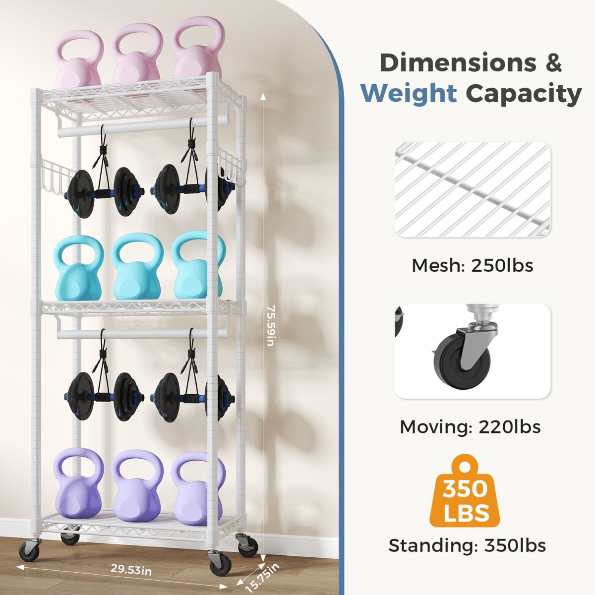 Aeelleea 29.5INRolling Garment Rack, Adjustable Metal Shelves Heavy Duty Clothes Rack on Wheels, 29.5x45in