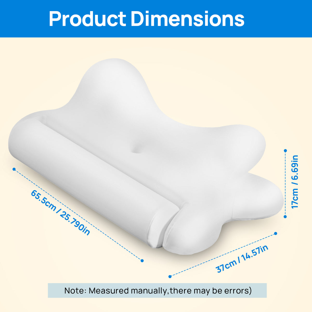 Aeelleea Z5030 Cooling Cervical Neck Pillow Ergonomic Memory Foam Orthopedic Support
