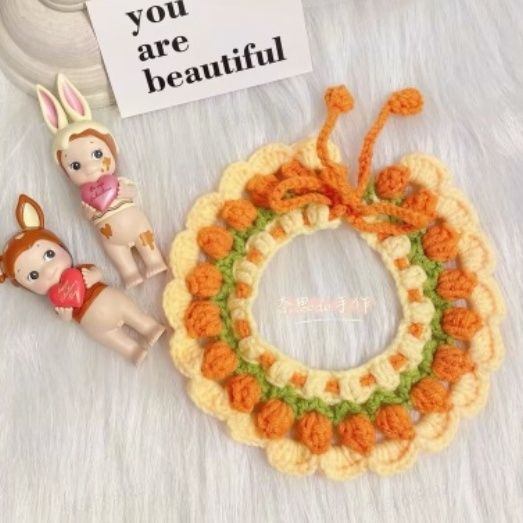 Aeelleea Soft Adorable Pet Necklace for Dogs and Cats, Adjustable Cute Collar Accessory