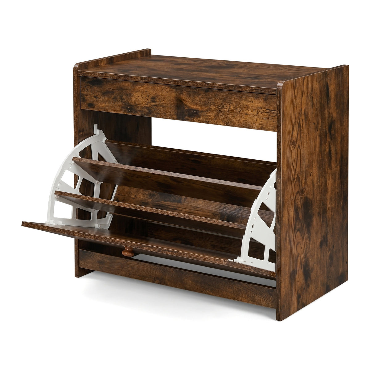 Aeelleea 3-Drawer Flip-Down Shoe Cabinet, Slim Space-Saving Entryway Storage, 25.6 x 16.7 x 4.3 In