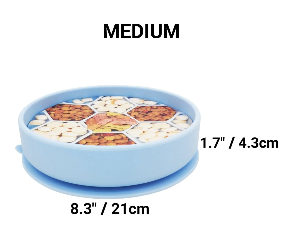 Silicone Slow Feeder Dog Bowl, Maze Puzzle Anti-Bloat Feeding Bowl with Non-Slip Suction Base for Medium Large Dogs