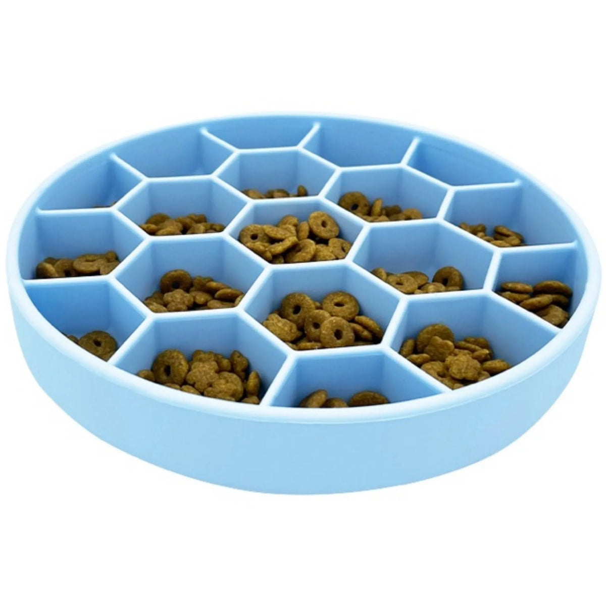 Silicone Slow Feeder Dog Bowl, Puzzle Maze Anti-Bloat Feeding Bowl with Non-Slip Suction Cup Base for Small Medium Dogs