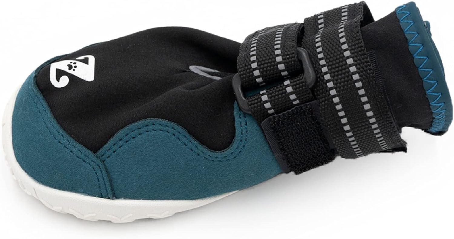 ZippyPaws Adventure Boots - Dog Shoes for Paw Protection from Hot and Cold, Dog Booties for Winter & Summer, Dog Shoes for Large & Small Dogs - Teal, M - Size 5