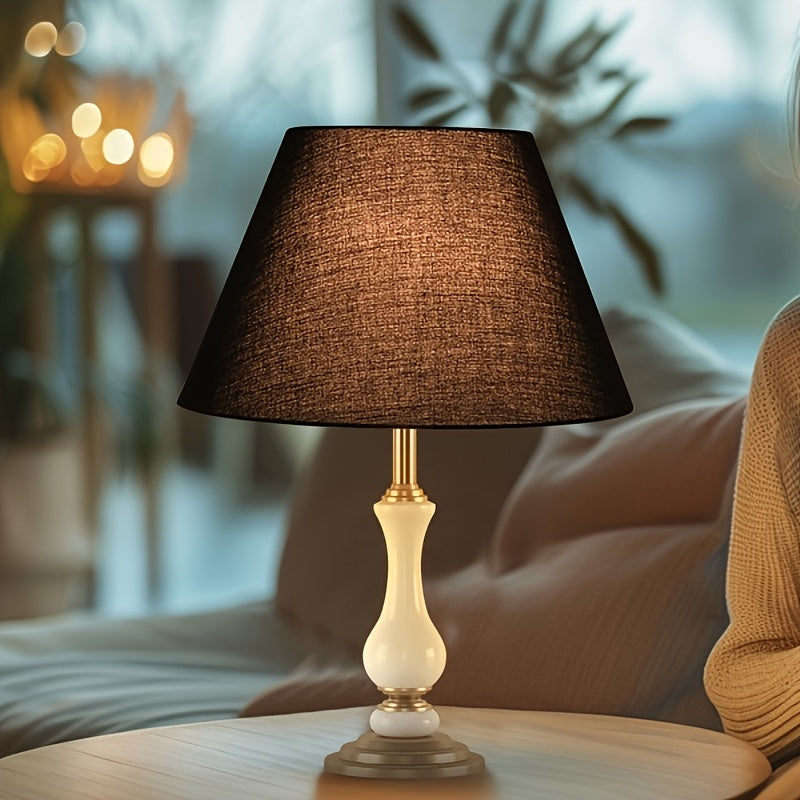 7×13×7.8 Inch Handmade Linen Barrel Lampshade, Decorative Lamp Cover for Table Lamp & Christmas Home Decor