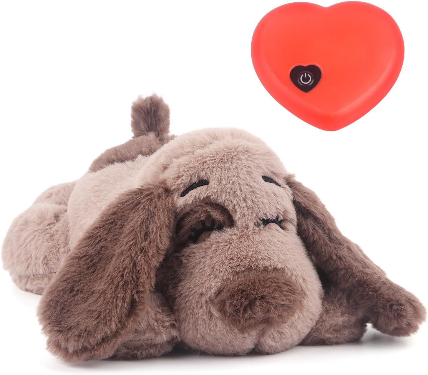 ZippyPaws Toy Dog Anxiety Relief Calming Aid Puppy Heartbeat Stuffed Animal Behavioral Training Sleep Aid Comfort Soother Plush Toy for Puppies Cats