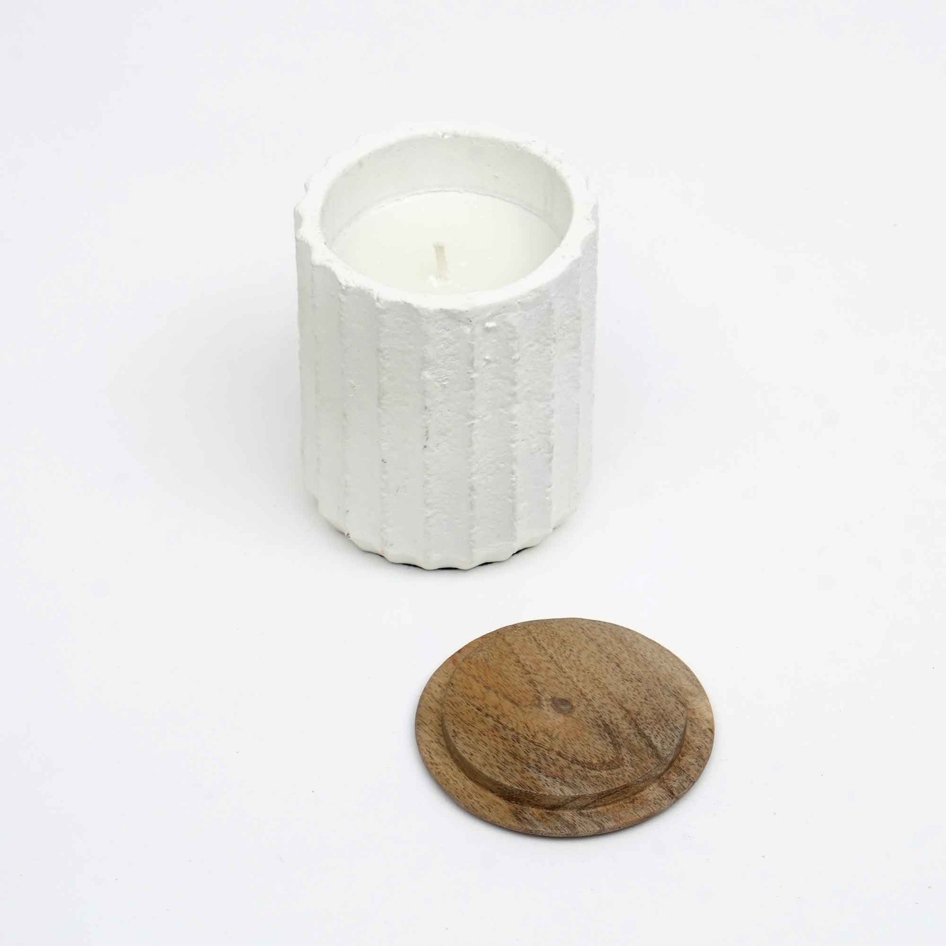 Candle Ecomix Wax Fill With Wooden Lid - Vanilla Lavender, 6oz