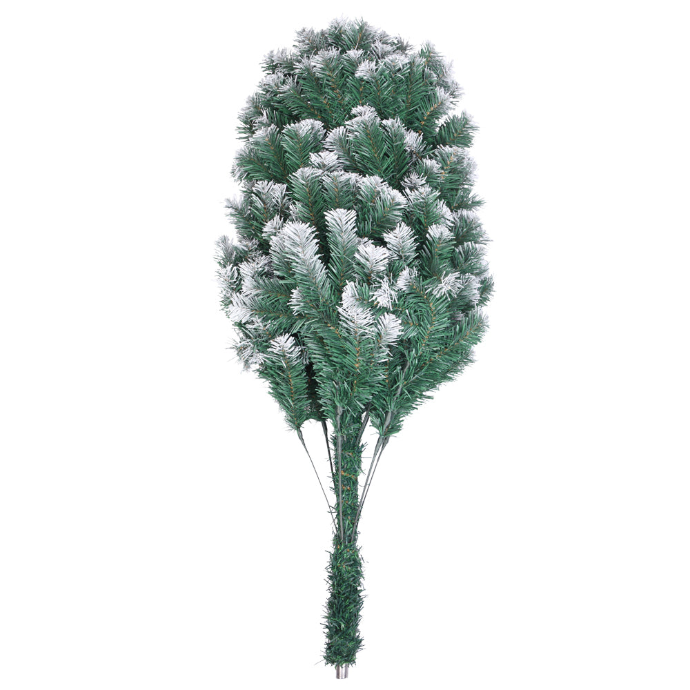 AEELLEEA- 7FT Unlit Full Artificial Christmas Pine Tree, PVC Holiday Xmas Tree with Metal Stand, Realistic Branches