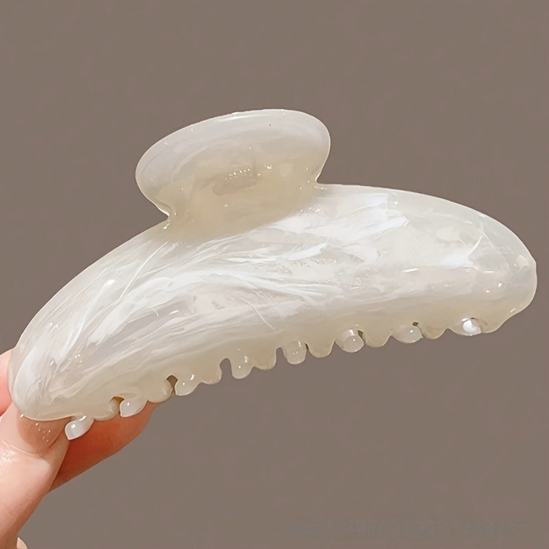 Marble Swirl Large Hair Claw Clip, Pastel Color Acrylic Jaw Hair Clip for Thick Hair, Non-slip Strong Hold Hair Grab Barrette for Women Girls
