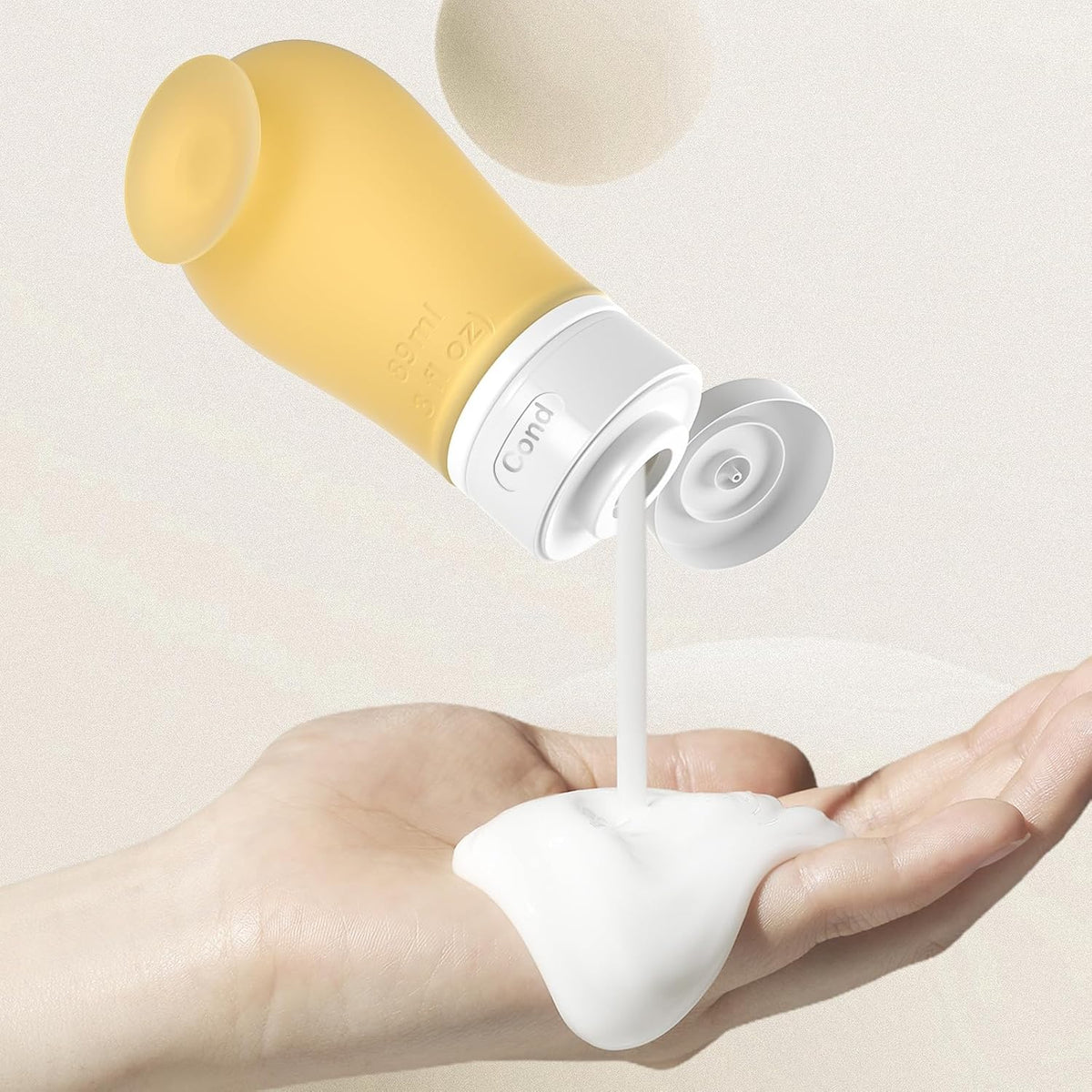 Silicone Travel Bottles Set, Refillable Leak Proof Toiletry Containers with Clear Cosmetic Bag for Shampoo Lotion Skincare