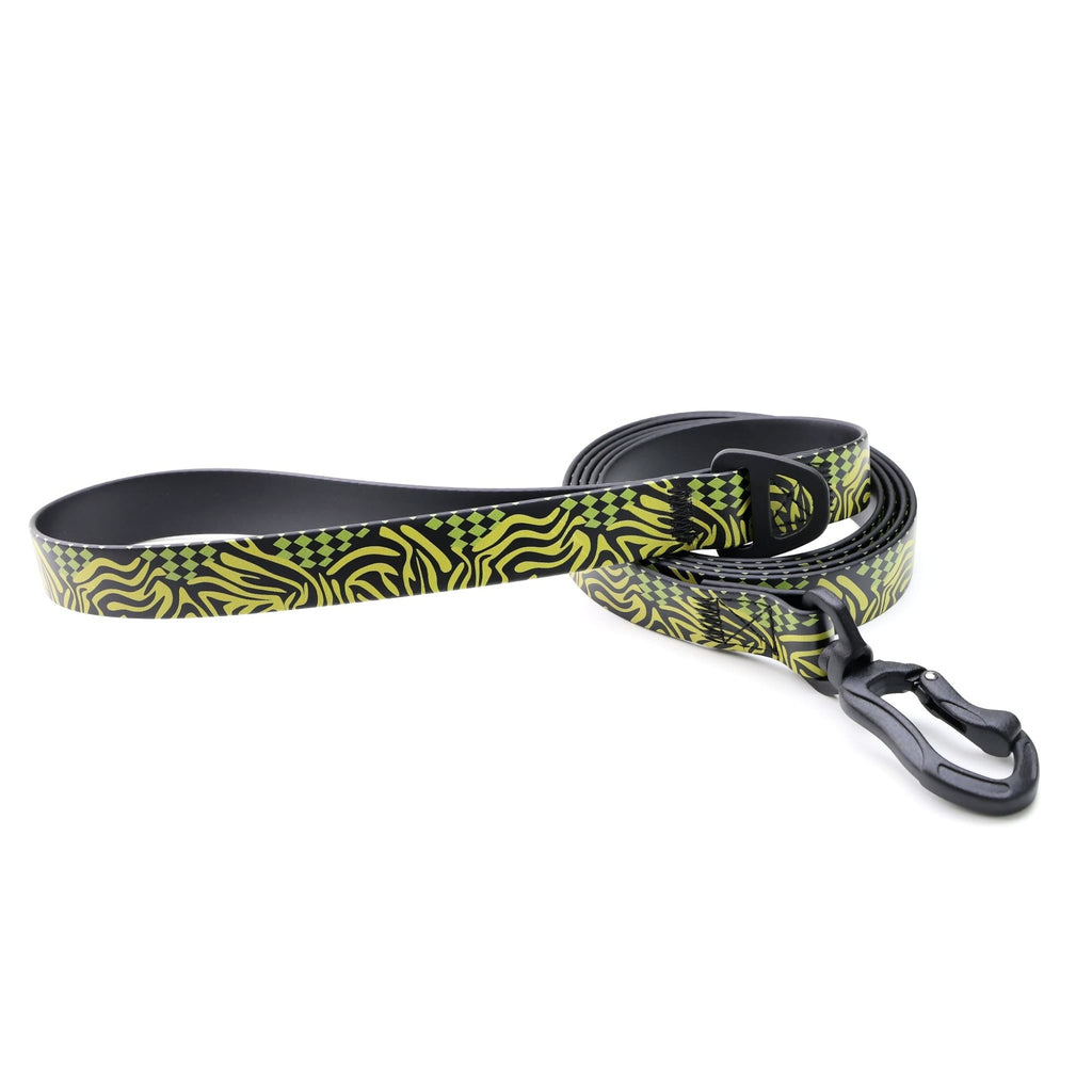 Tropical Print Dog Collar and Leash Set, Adjustable Quick Release Buckle Matching Pet Lead for Small Medium Large Dogs Walking
