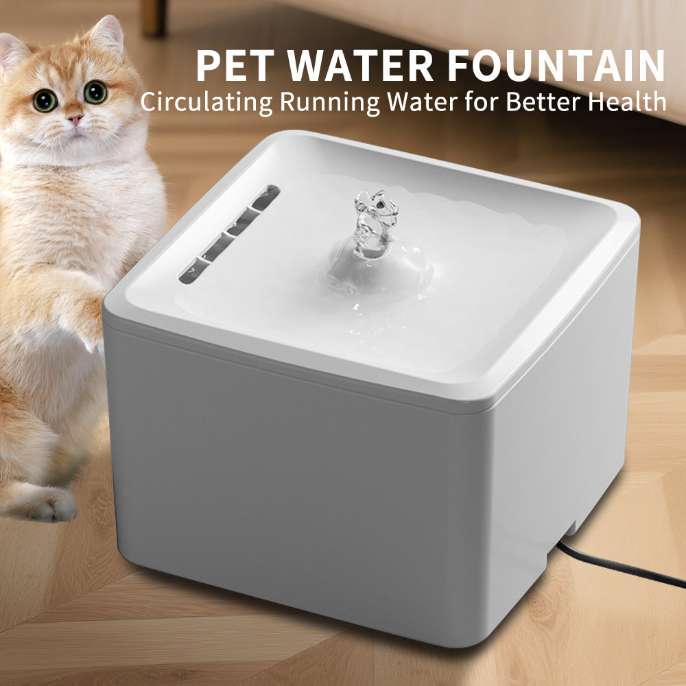 Automatic Pet Water Fountain – Ultra-Quiet Circulating Drinking System with Fresh Flowing Water for Hydrated Cats & Dogs (White,3800ml)