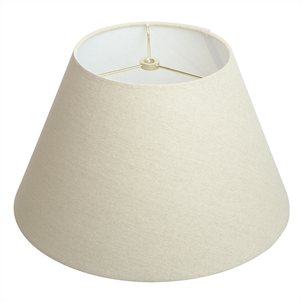 ALUCSET Natural Linen Barrel 7x13x7.8 inch Lamp Shade Spider Fitter for Table Lamp Floor Lamp