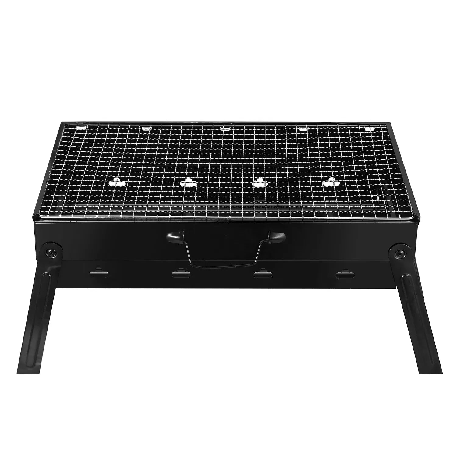 colonsPortable Foldable Charcoal BBQ Grill, 17" Outdoor Charcoal Grill with Wire Mesh, Easy Setup Tabletop Camping Grill for Patio, Picnic, Backyard, Travel, Black