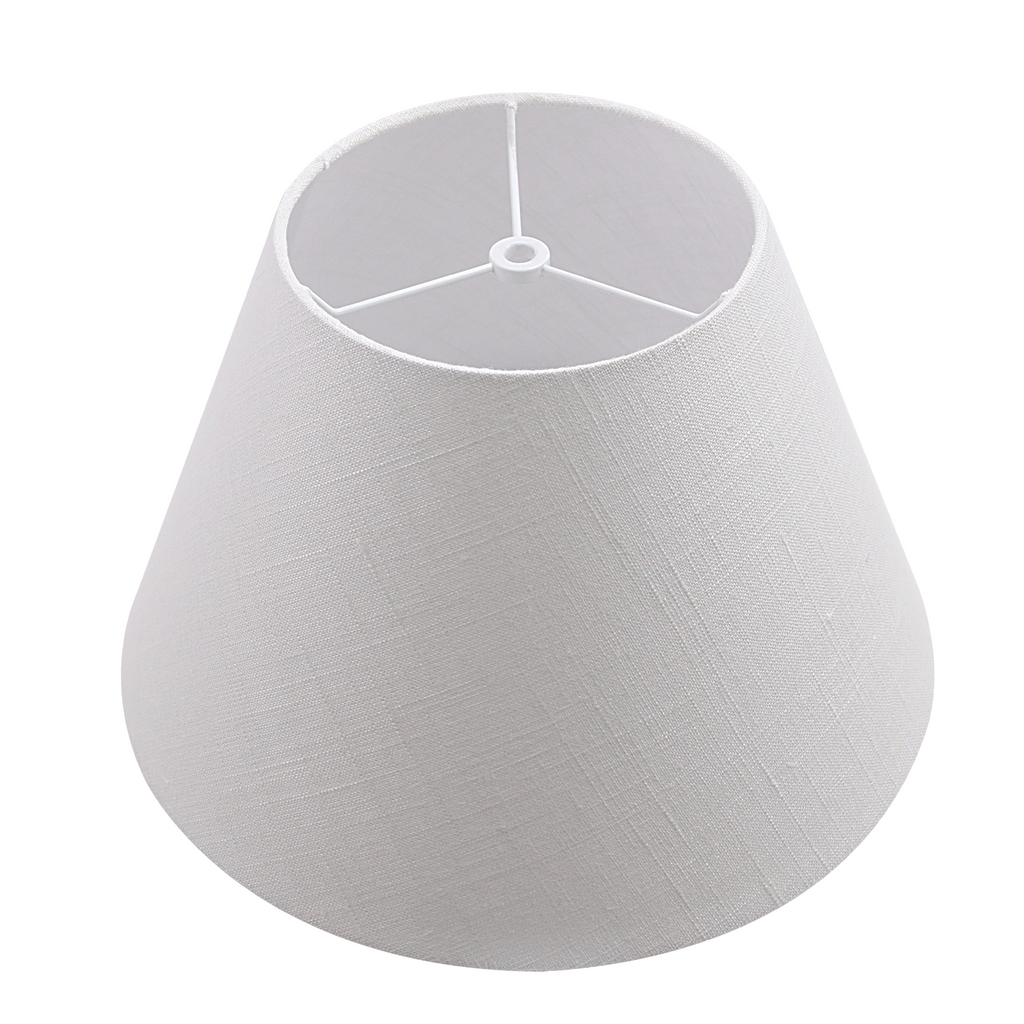 ALUCSET Handmade Natural Linen Blend Lamp Shade, 7"×13"×7.8" Barrel Fabric Lampshade, Spider Fitter Replacement for Table Lamp Floor Lamp