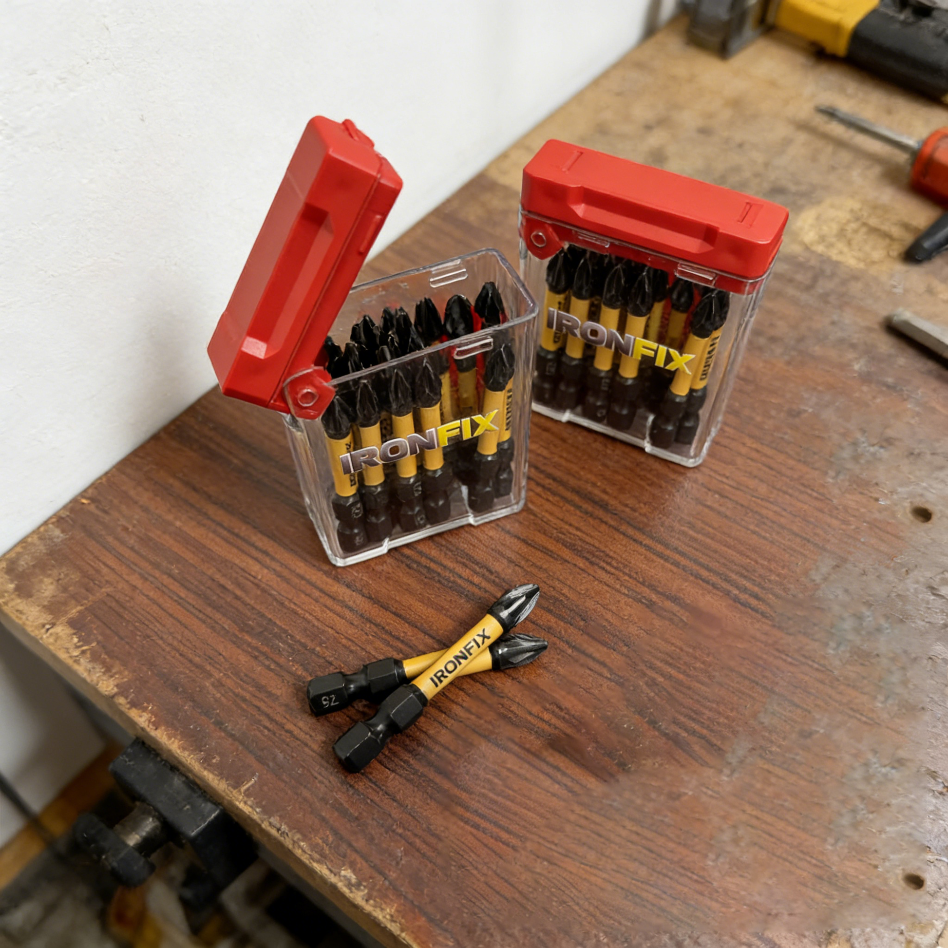 20PCS PZ2 Screwdriver Bits, 50mm Magnetic Pozidriv Drill Bit Set, S2 Steel Impact Driver Bits for Power Drill, Woodworking & Home Repair