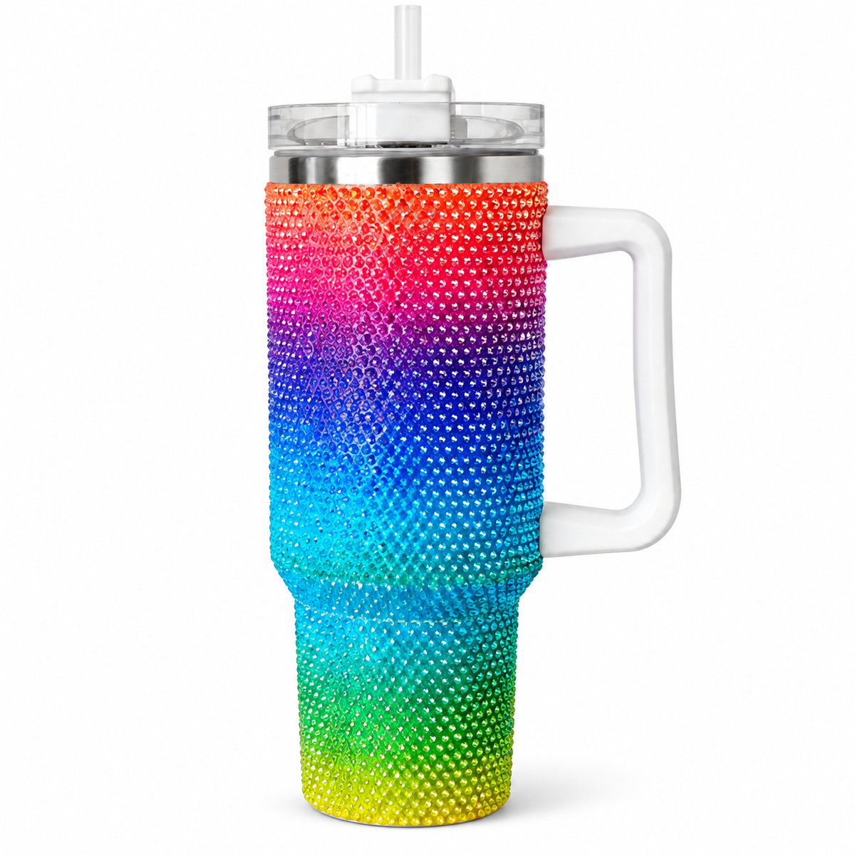 40oz Insulated Tumbler with Lid and Straw, Reusable Travel Cup for Hot and Cold Drinks, Colorful Drinkware for Home, Office and Travel