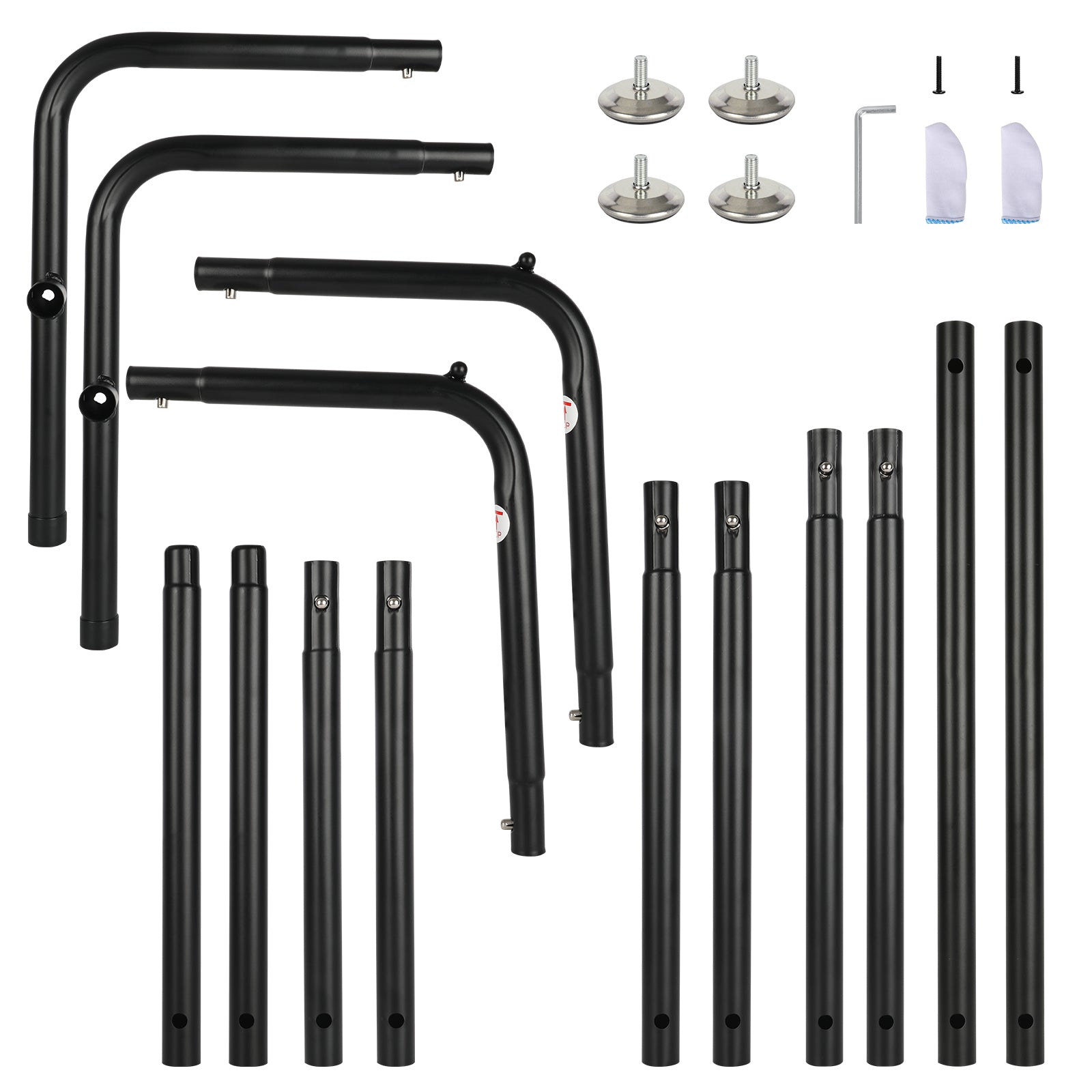 Black Rolling Garment Rack with Wheels, Adjustable Single Rod Metal Clothes Rack, Lightweight Clothing Organizer Holds Up to 50 lbs for Dorm, Bedroom, Laundry Room, and Balcony