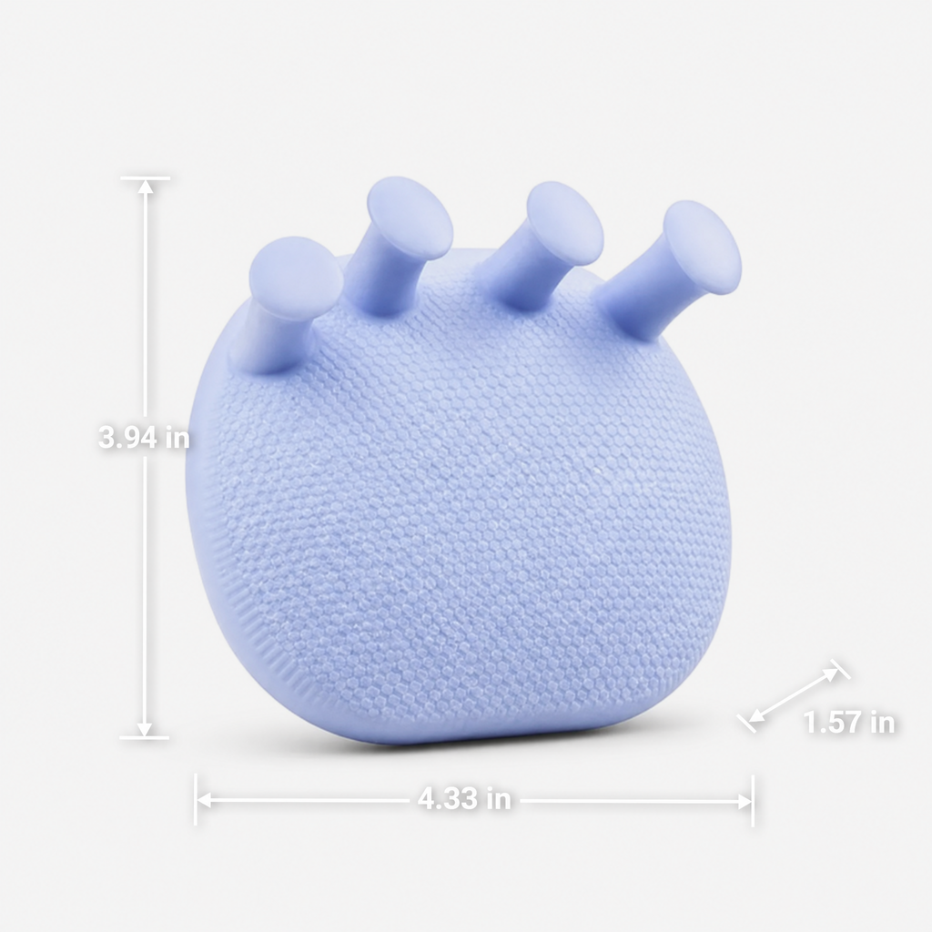 Silicone Toe Separator & Foot Massage Pad, Soft Toe Spacer Cushion for Home Foot Care, Blue