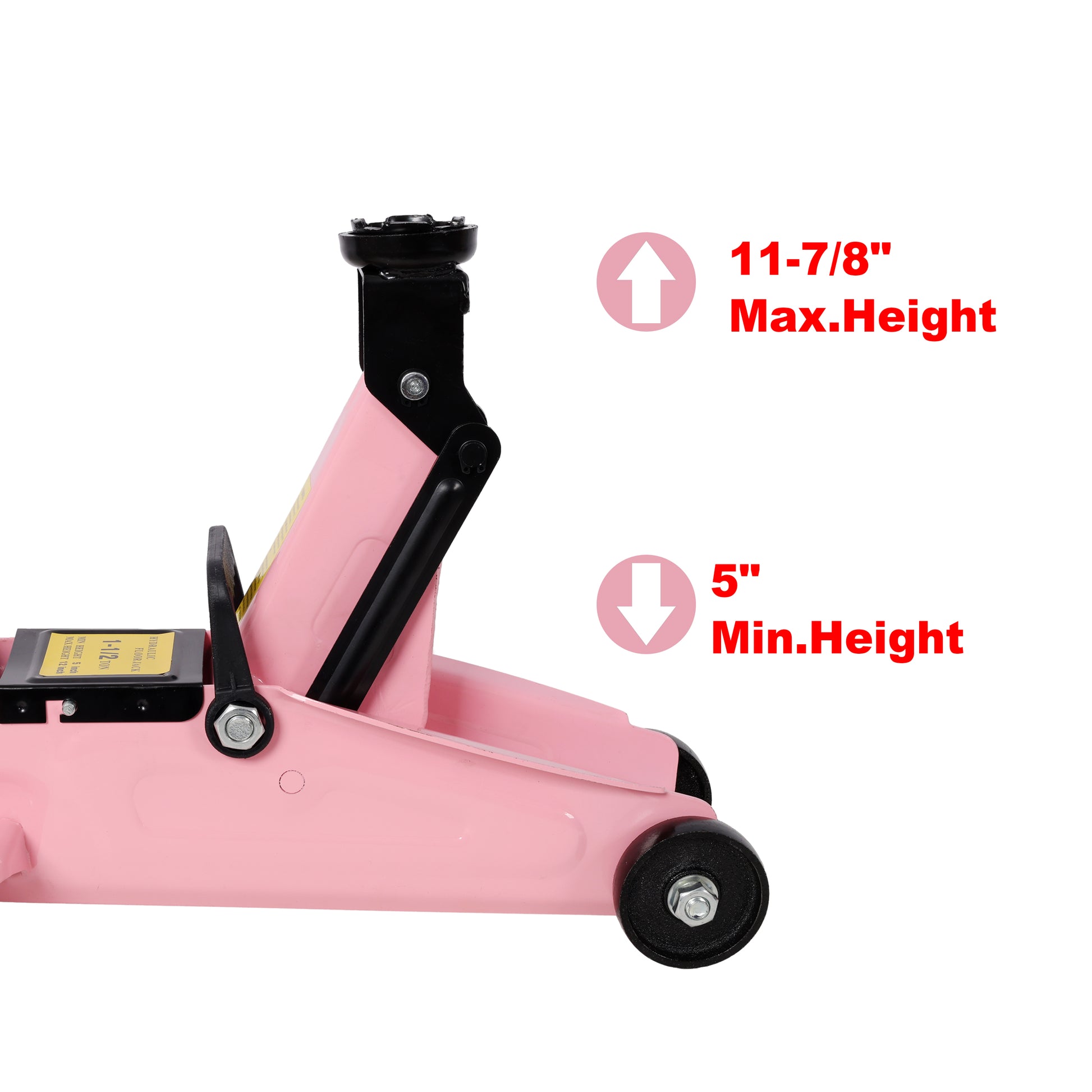 1.5 Ton Low Profile Floor Jack, Hydraulic Car Jack, Trailer Jack, Heavy Duty Steel Racing Jack, 3300lbs Lifting 5"-11.8