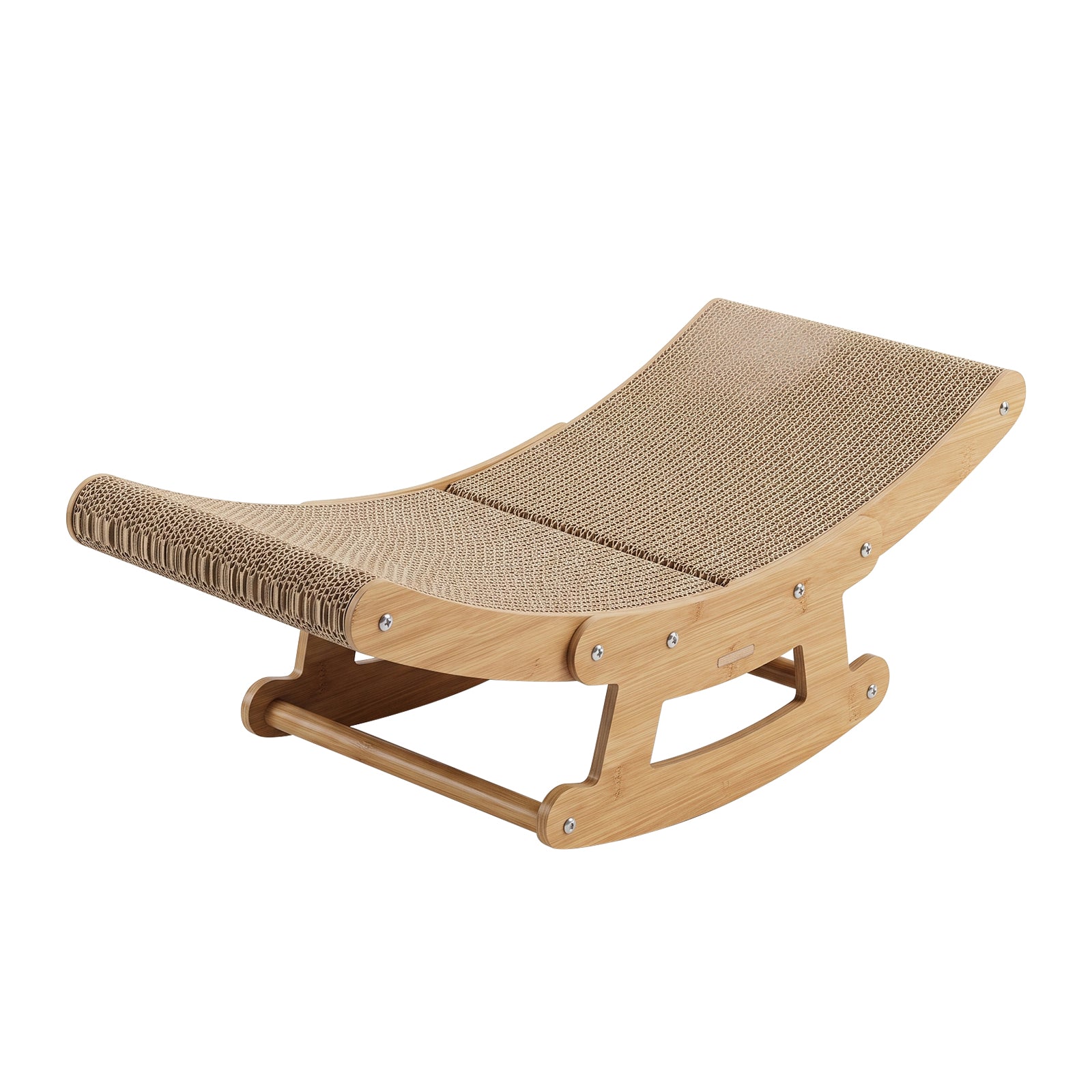 Cat Scratcher Bed for Indoor Cats, Natural Sisal Cat Scratching Board with Wood Frame, Modern Cat Lounger and Scratch Pad Furniture
