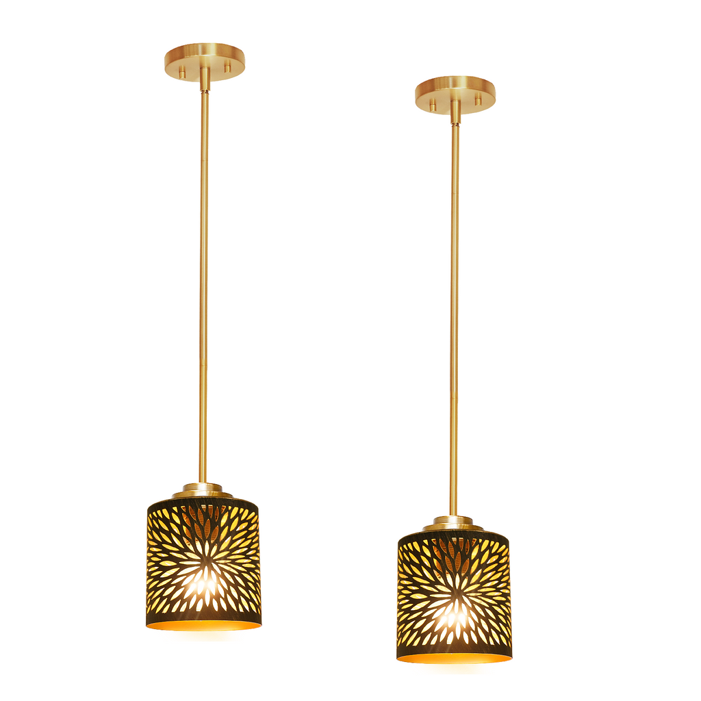 ALUCSET 2 Pack Plug-in Pendant Lights, Adjustable Hanging Lamp for Kitchen Island, Dining Room, Living Room