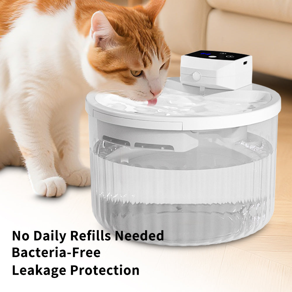 Automatic Cat Water Fountain – 2000mL Transparent Tank with Motion Sensor, No Daily Refills Needed, Leak-Proof Quiet Pump Design