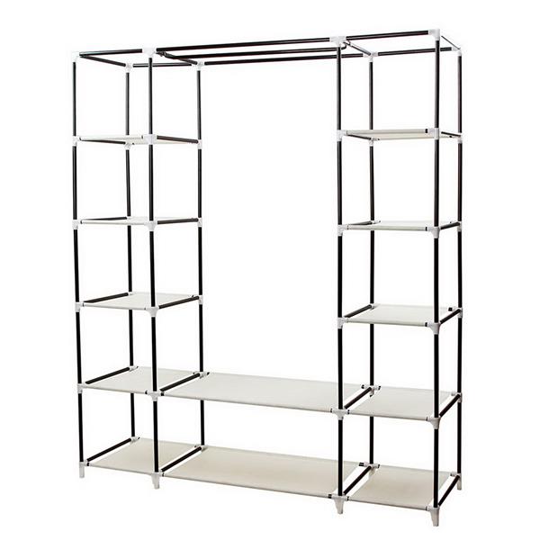 Portable Clothes Closet Wardrobe Storage Organizer with Non-Woven Fabric