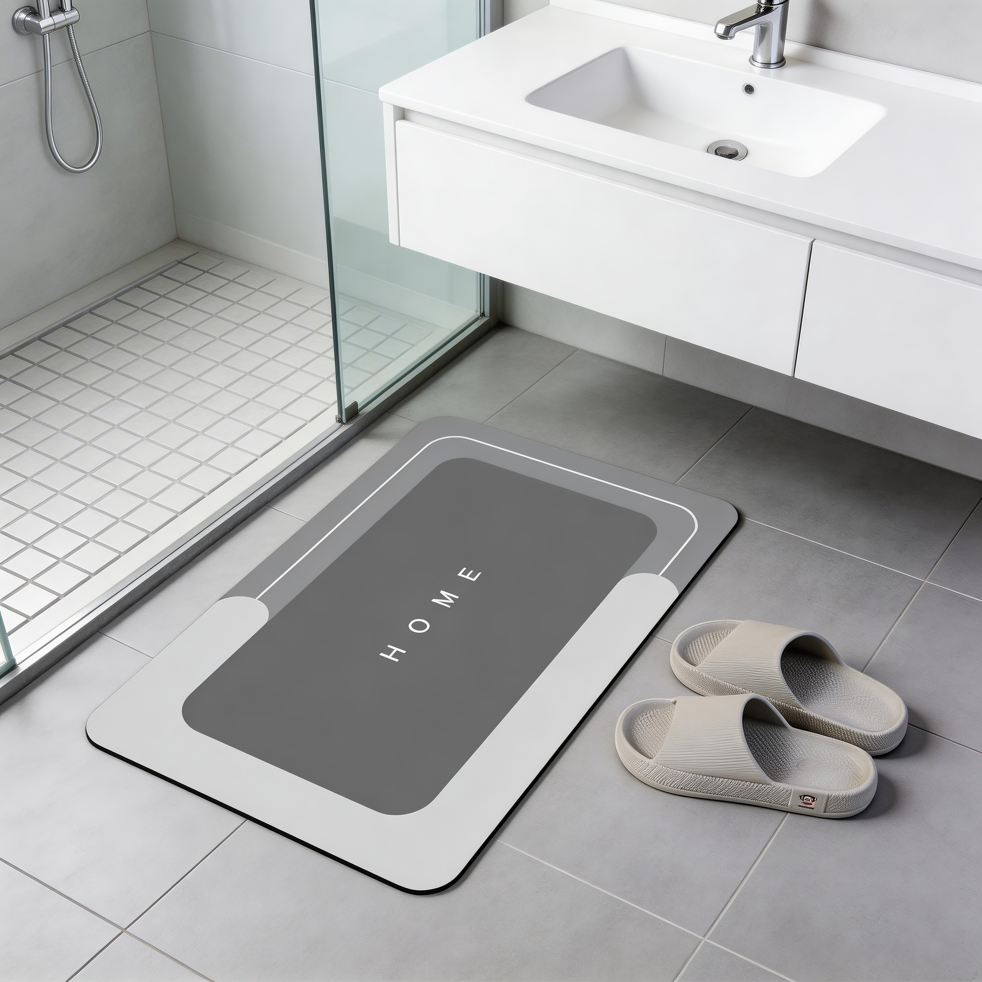 3 Piece Bathroom Rug Set, Ultra Absorbent Fast Drying Non Slip Bath Mats, Washable Floor Mats for Shower Tub Toilet